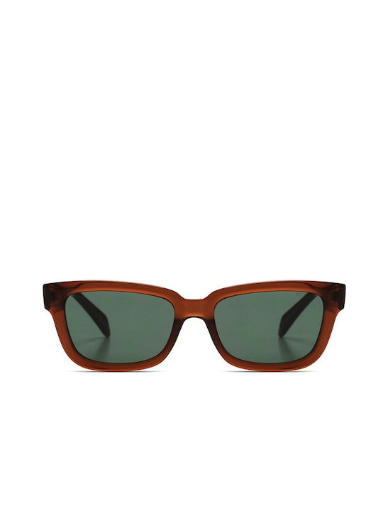 Komono Rocco Sunglasses with Brown Acetate Frame and Green Lenses KOM-S6556