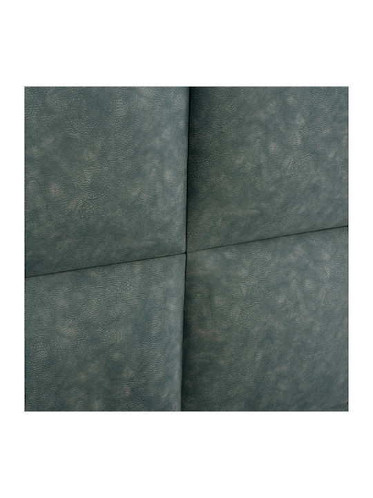 Milo Pat Single Tapitat Cu Material Verde Potrivit Pentru Saltea 90x200cm