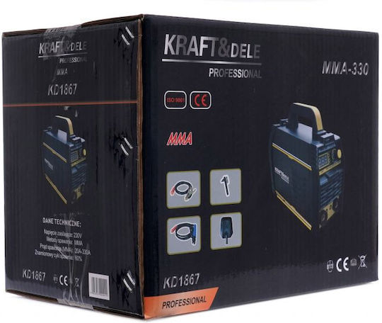 Kraft & Dele Welding Machine Inverter MMA with Maximum Welding Current 330A and Duty Cycle 35%