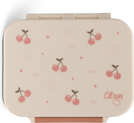 Cherry Plastic Kids' Food Container 0.5lt Beige