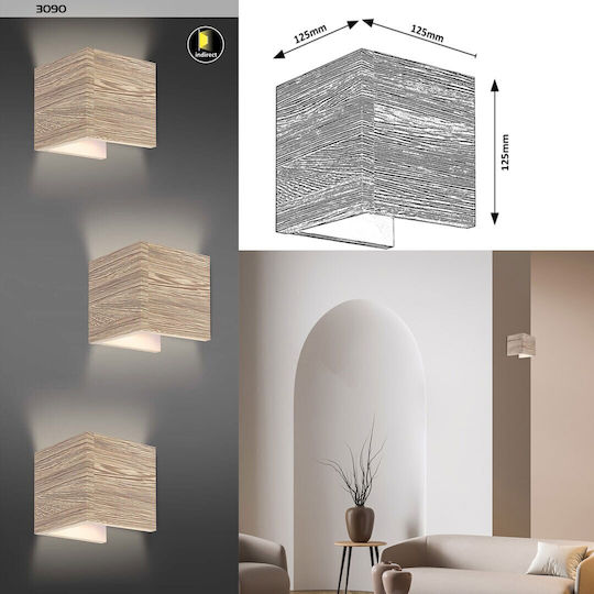 Rabalux Cinnamon Modern Lamp Wall with Integrated LED and Warm White Light Beige 12.5cm