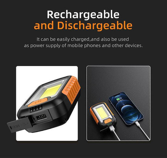 Superfire Arbeitslampe Batterie LED IP43 mit einer Helligkeit von bis zu 650lm