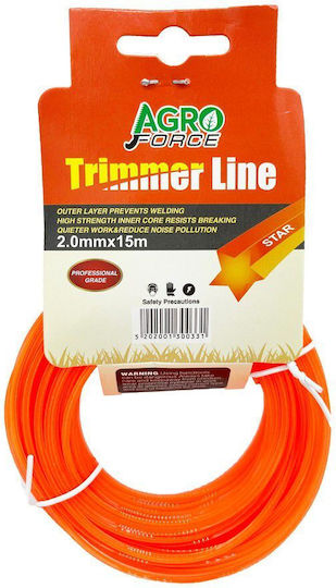 Agroforce Star Brush Cutter Trimmer Line 4mm 15m 05699