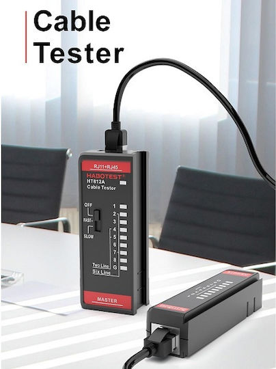 Habotest HT812A Tester Καλωδίων Δικτύου RJ12 / RJ45 / RJ11