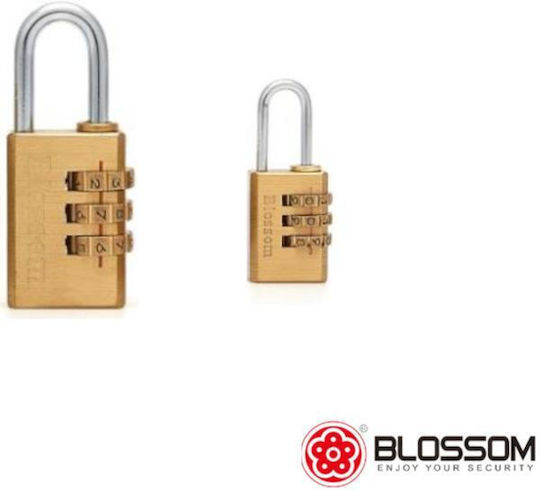 Blossom NL11 Steel Padlock Lengthened Combination Brass 38mm 1pcs