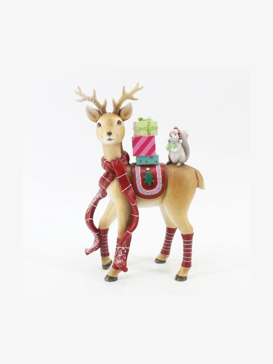 Iliadis Christmas Plastic Figure Deer Brown Height 26cm