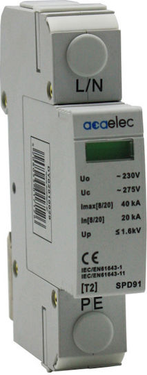 Aca 1-Pole Inspired T2 Panel Lightning Protection 20kA 230V