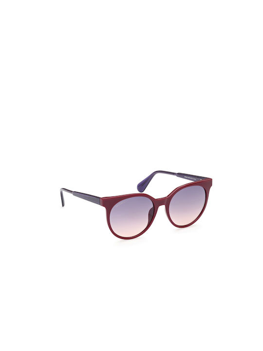 Max & Co Women's Sunglasses with Burgundy Plastic Frame and Purple Gradient Lens MO0044 69W