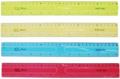 Next Ruler Plastic Transparent 30cm Flexi (Μiscellaneous colours)