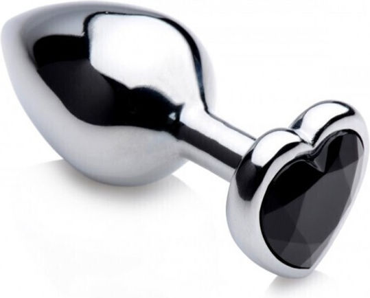 Booty Sparks Booty Sparks Heart Gem Anal Plug Medium Black