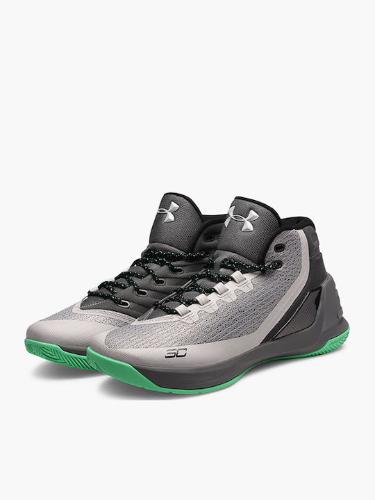 Curry 3 Hoch Basketballschuhe Grey / Black / Green