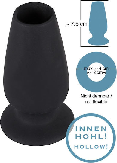 You2Toys Lust Tunnel Plug Small Анална тапа Small Black 7.5см