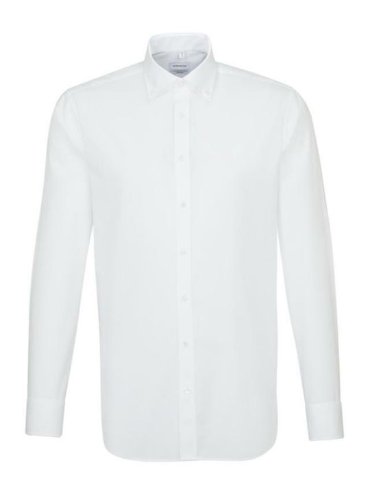 Seidensticker Men's Shirt Long Sleeve Cotton White