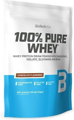 Biotech USA 100% Pure Whey Proteină din zer Gluten Free cu aromă de Caramel sărat 454gr