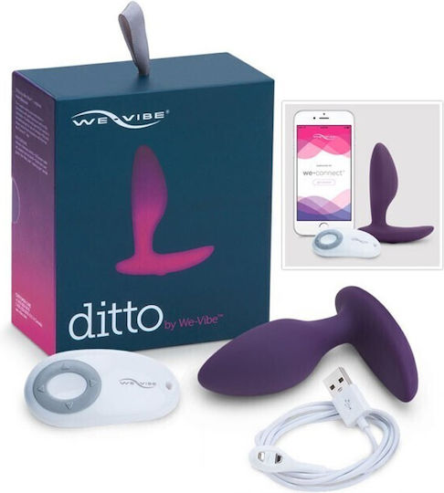We-Vibe Ditto Anal Plug with Wireless Functionality and Vibration Blue 8.8cm