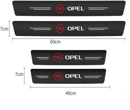 Car Interior Decorative Door Sill 4 Pieces
