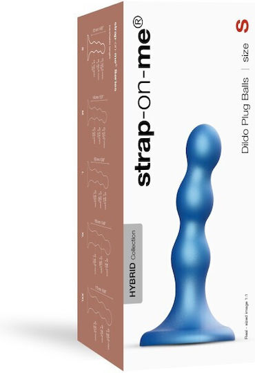 Strap On Me Dildo Plug Balls Mici Metallic Blue