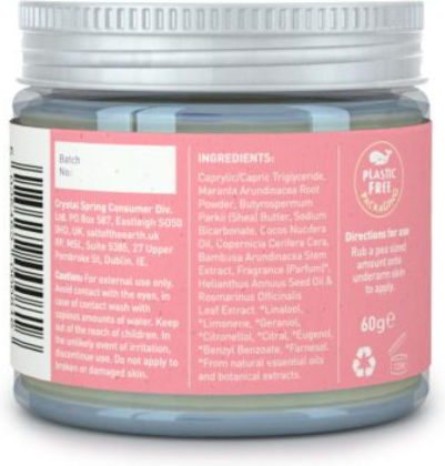 Salt of the Earth Lavender & Vanilla Φυσικό Αποσμητικό Balm Χωρίς Αλουμίνιο 60ml