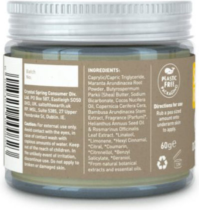 Salt of the Earth Amber & Sandalwood Φυσικό Αποσμητικό Balm Χωρίς Αλουμίνιο 60gr