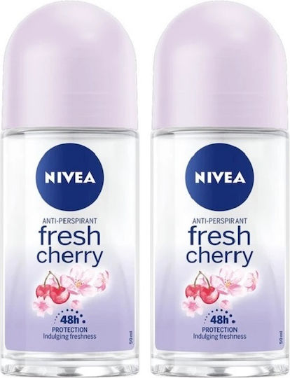Nivea Fresh Cherry Дезодорант 48ч в Рол-он 2x50 мл