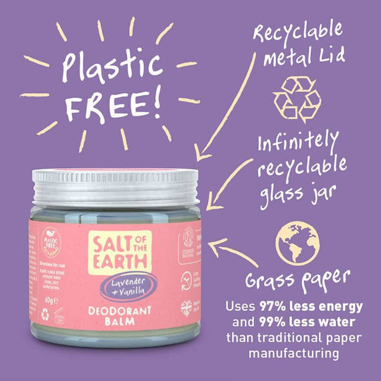 Salt of the Earth Lavender & Vanilla Φυσικό Αποσμητικό Balm Χωρίς Αλουμίνιο 60ml