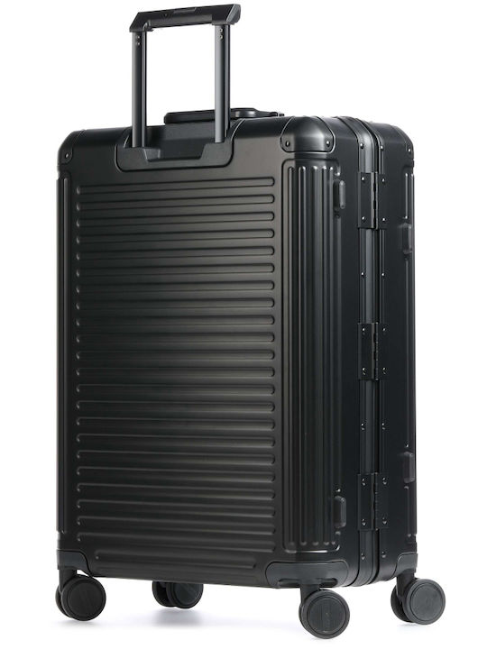 Travelite Next Μεσαία Βαλίτσα Ταξιδίου Σκληρή Μαύρη με 4 Ρόδες Ύψους 67εκ.