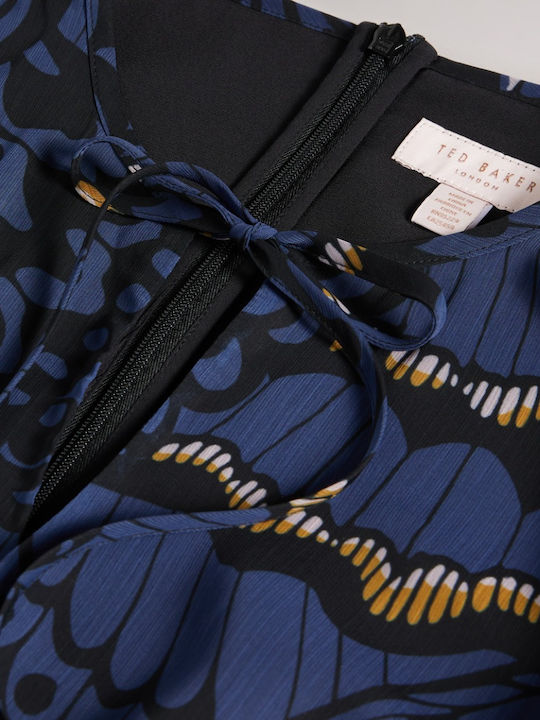 Mini Abendkleid mit Masche Marineblau