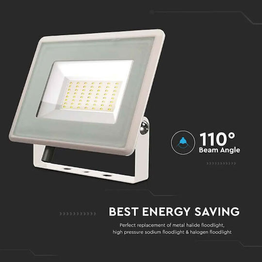 V-TAC Waterproof LED Floodlight 50W Warm White 3000K IP65