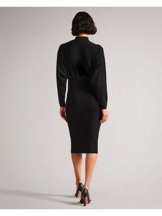 Alice Midi Evening Dress Black