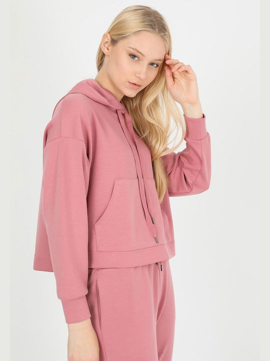 John Frank A Women's Hooded Sweatshirt Pink