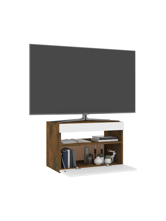 Έπιπλο Τηλεόρασης με Φωτισμό LED Καφέ Μ60xΠ35xΥ40cm