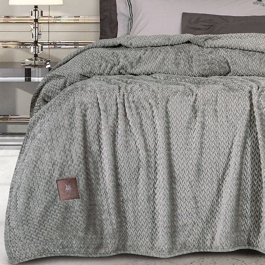 Greenwich Polo Club 2496 Single Fleece Blanket 160x220cm Gray