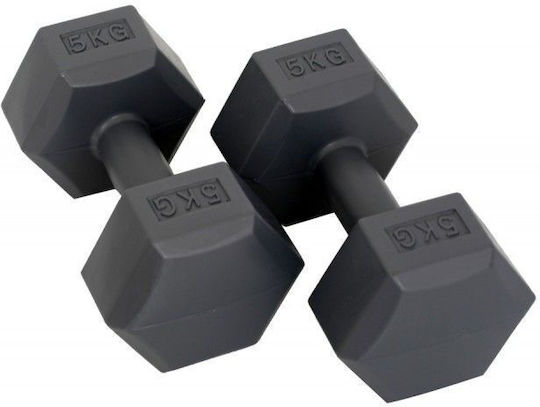 AMILA Σετ Βαράκια Εξάγωνα Βινυλίου 2 x 5kg