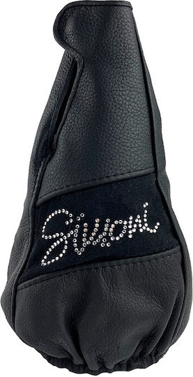 Simoni Racing Φούσκα Ταχυτήτων Universal Δερμάτινη Μαύρη με Strass