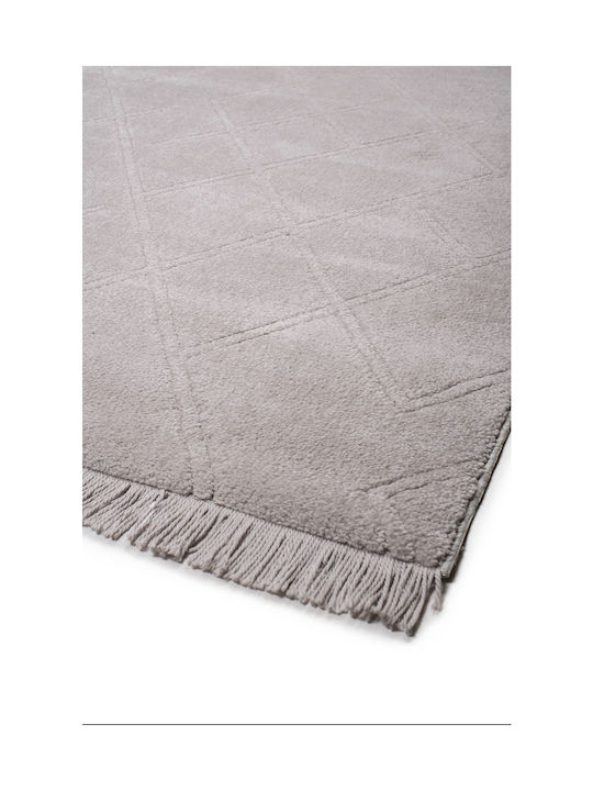 Viokarpet Dorothea 1192A-22 Rug Rectangular with Fringes Light Grey