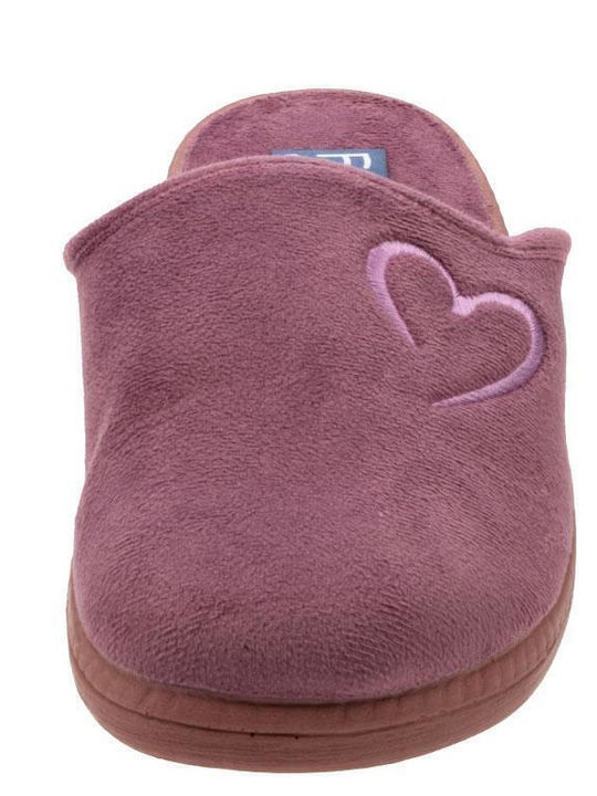 Mary F05 Winter Damen Hausschuhe Lila