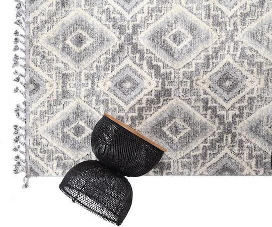 Royal Carpet La Casa 7810A Teppich Rechteckig Synthetisch,Polyester/Cotton/Leather mit Fransen D. Grey / L. Grey