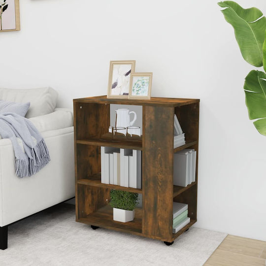 vidaXL Büroaufbewahrungsschublade und -schrank Holzschattierung Eiche mit Rädern 60x35x75cm