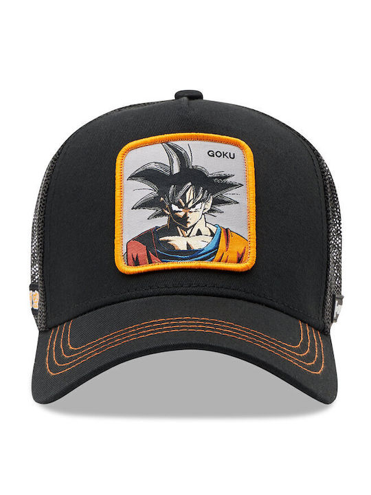 Capslab Dragon Ball Goku Γυναικείο Jockey με Δίχτυ Μαύρο