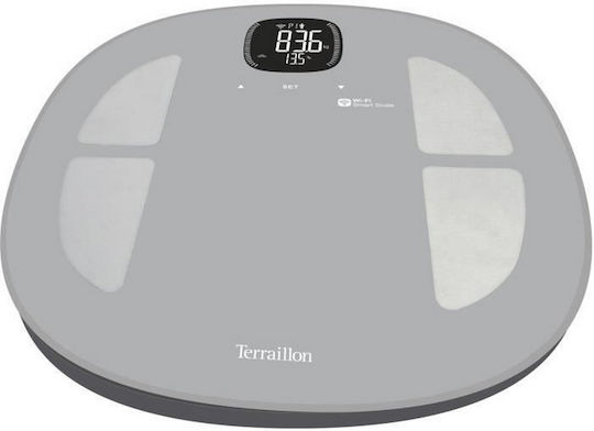 Terraillon Master Fit Smart Bathroom Scale with Body Fat Counter Silver