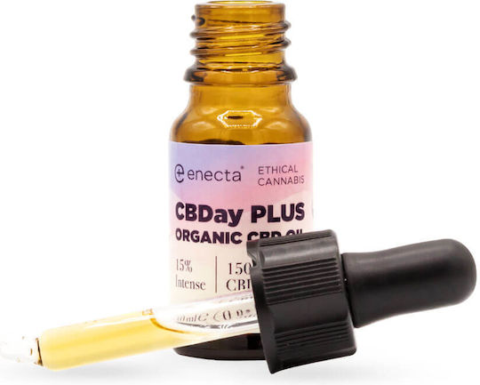 Enecta CBDay Plus Full Spectrum Intense Έλαιο Κάνναβης σε Σταγόνες 1500mg με 15% CBD 10ml