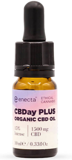 Enecta CBDay Plus Full Spectrum Intense Έλαιο Κάνναβης σε Σταγόνες 1500mg με 15% CBD 10ml