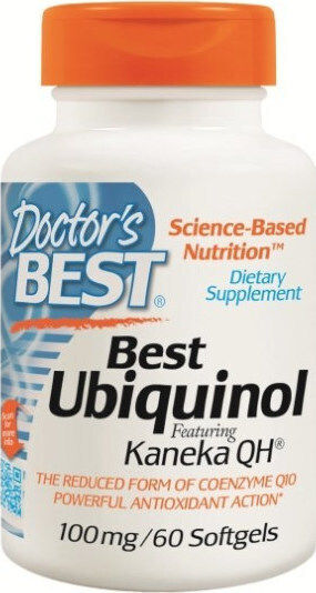 Doctor's Best Ubiquinol Kaneka QH Gluten-Free 100mg 60 Capsules