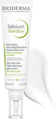 Bioderma Sebium Kerato+ Acne , Blemishes & Dark Spots Day Gel Suitable for Oily/Combination Skin Gel-Cream 30ml