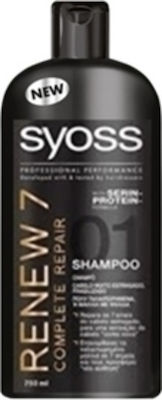 Syoss Renew 7 Shampoos Wiederaufbau/Ernährung für Beschädigt Haare 1x750ml