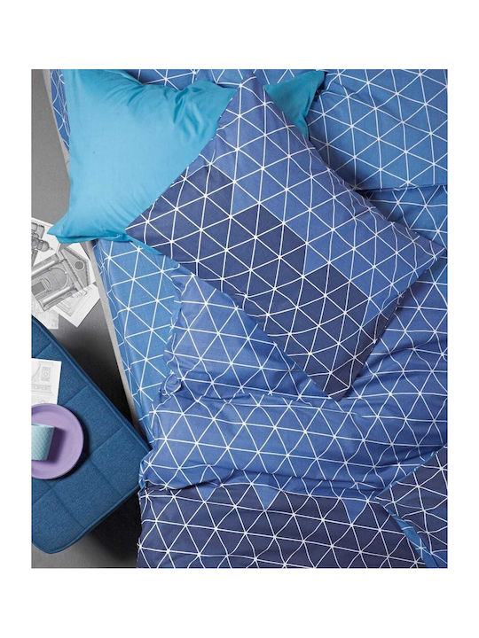 Kentia Duvet Single 160x240cm Avery 01 Blue