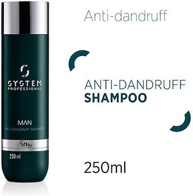 System Professional Man M1D Anti-Dandruff Șampoane împotriva Mătreții pentru Toate Tipurile Păr 1x250ml