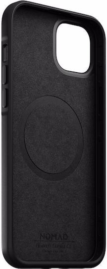 Nomad Modern Задна корица Кожа 1.1мм Черен (iPhone 14 Plus)