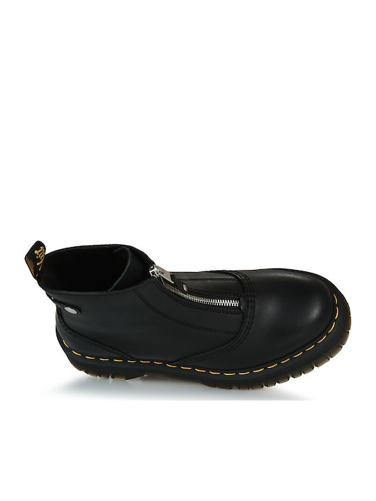 Jetta Sendal Leather Women's Ankle Boots with Medium Heel Black