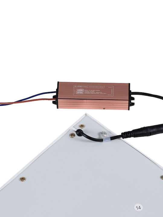 GloboStar Platz Vertieft LED Panel 48W mit Kaltweiß Licht 6000K
